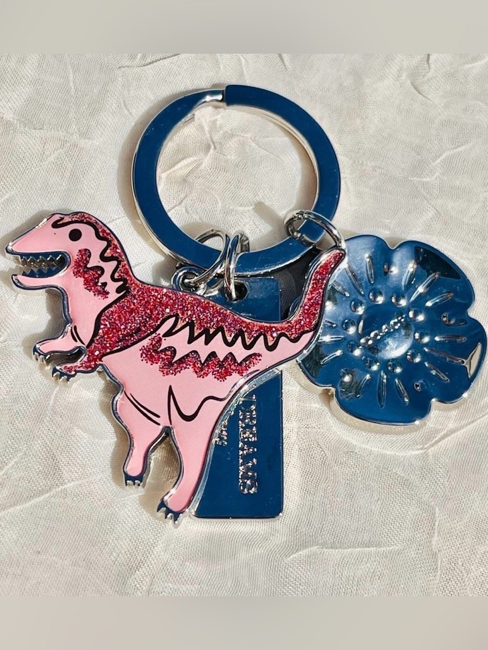 COACH Pink REXY Dreams Bag Charm Keyring